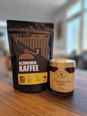 Blümchenkaffee 250g und Kaffeeblütenhonig 500g als Set